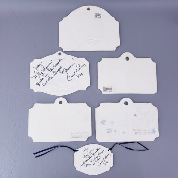 Longaberger Welcome Plaque Sign Ceramic C Berry Lot Of 6, 2 Signed by C Berry - Picture 3 of 16